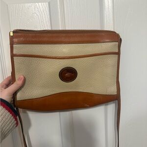 Dooney & Bourke Tan and Cream Shoulder Bag